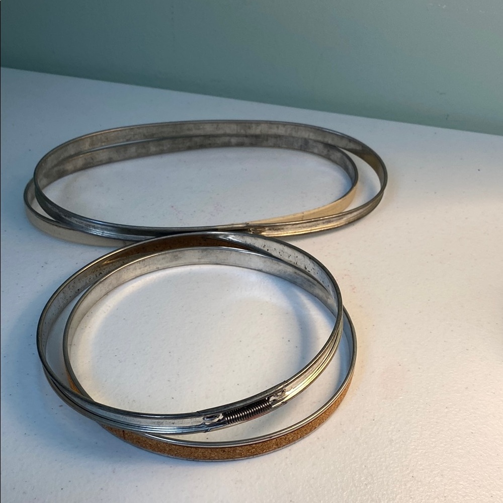 Vintage Round & Oval Metal Embroidery Hoops Set